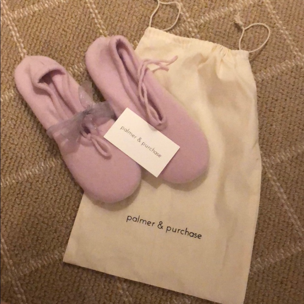 NWT Pink Cashmere Slippers Size M